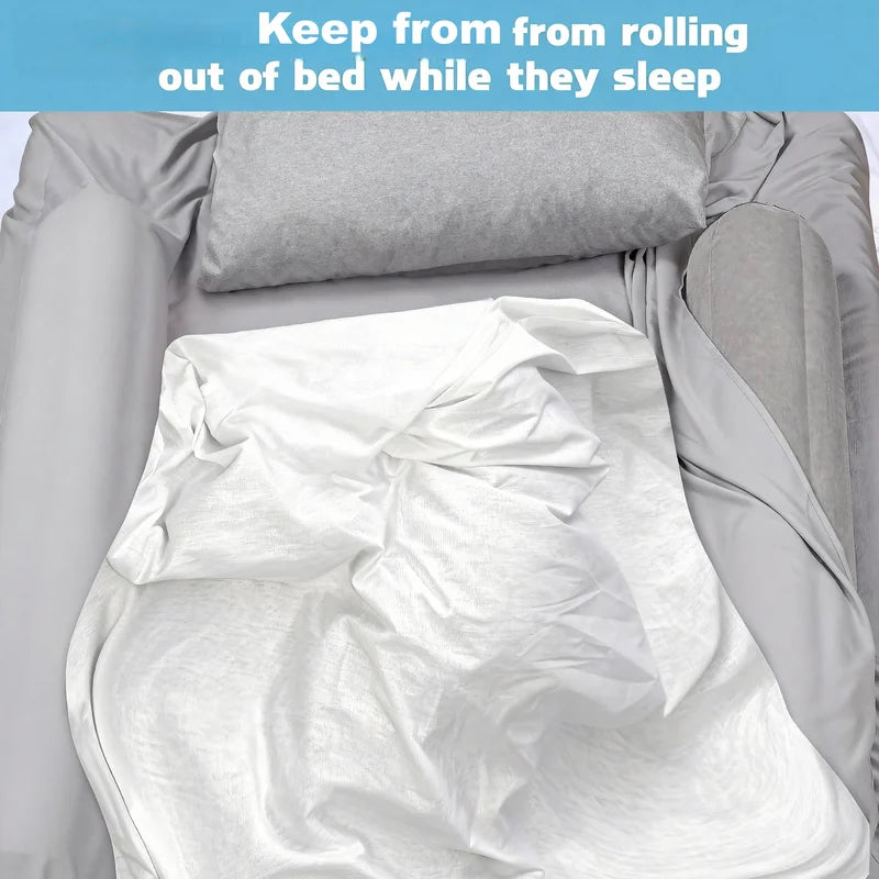 Inflatable Travel Bed Rail Guardrail for Foldable Single and Double Beds