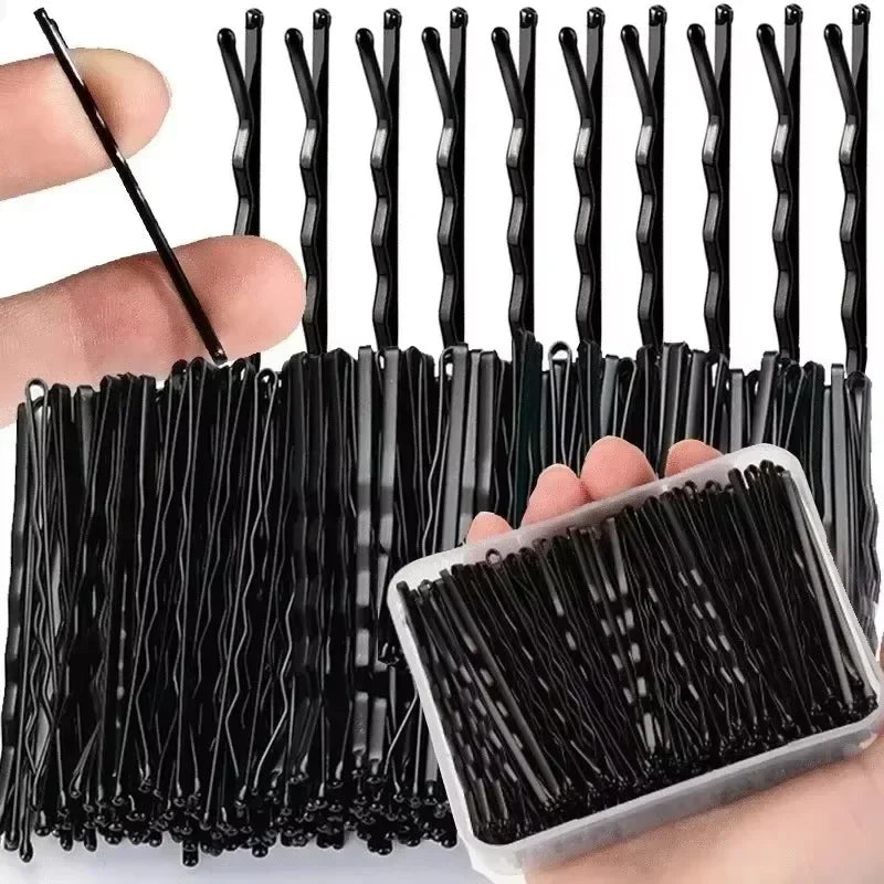 50-600Pcs Hair Clips Bobby Pins Set - U-Shaped Straight Line Hairpins for Women