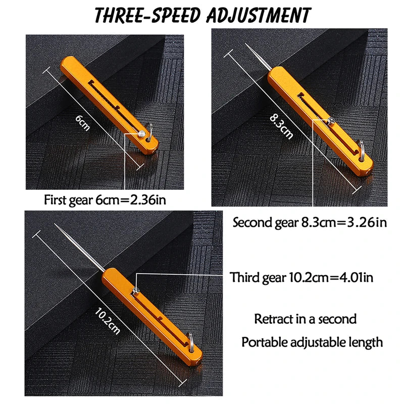 Reusable Titanium Toothpicks with Gear Adjustment Portable Dental Picks
