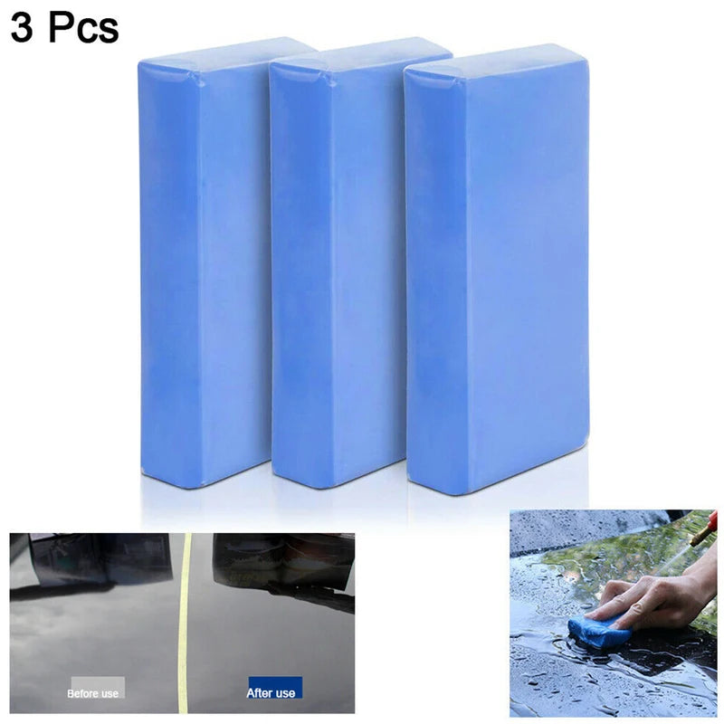 Car Clay Cleaning Bar Set - Reusable Vehicle Paint and Glass Stain Remover