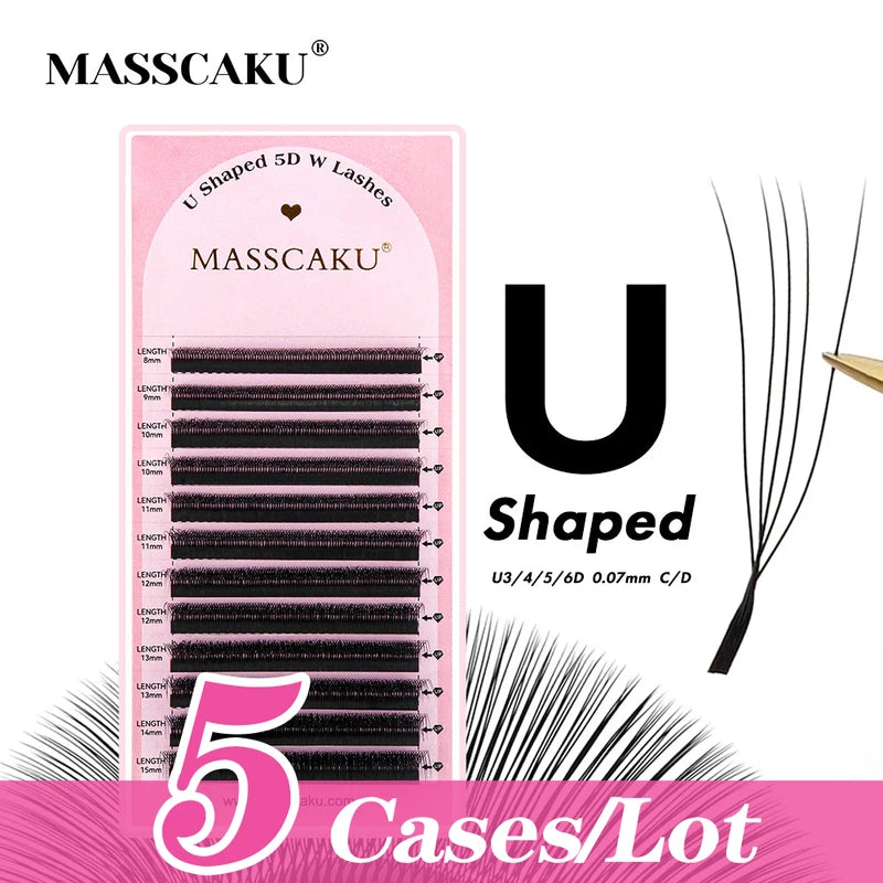 Eyelash Extension Cases Set - U Shape 3D-6D Fiber Faux Cils High Quality