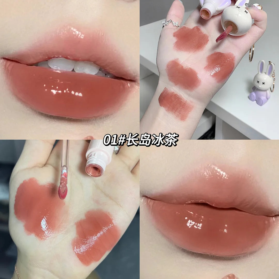 Waterproof Lip Gloss Lipstick Keychain Long Lasting Non-Stick Cup Lip Makeup