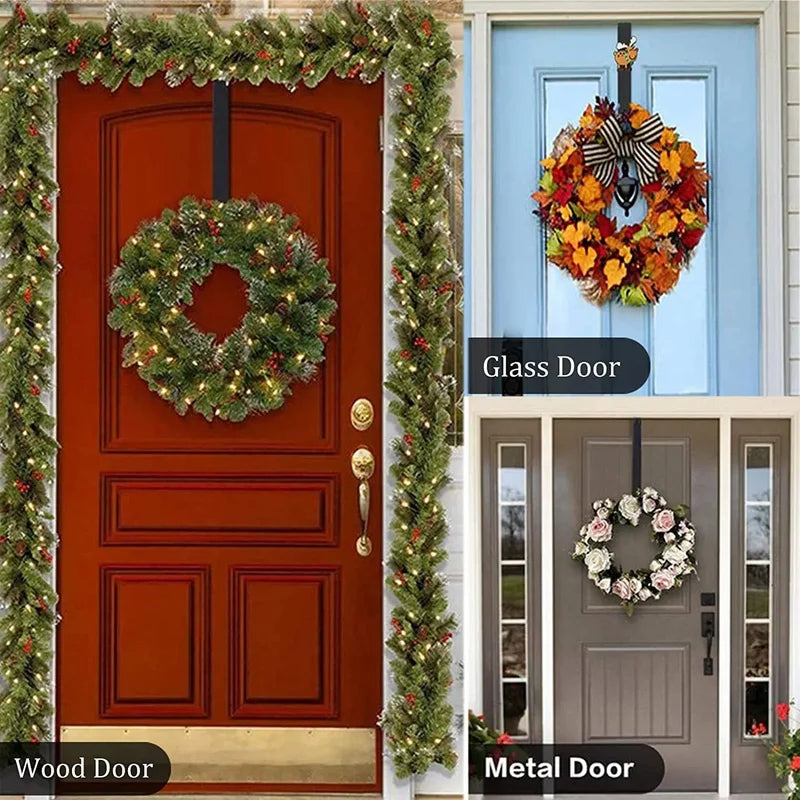 Over-the-Door Wreath Hanger Hook for Front Door Holiday & Home Decor - Metal, XXL & XL Sizes