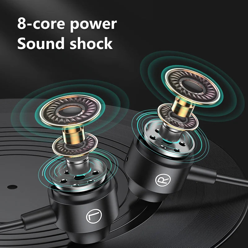 In-Ear Wired Earphones with Microphone - Sport Earbuds for Phone Calls