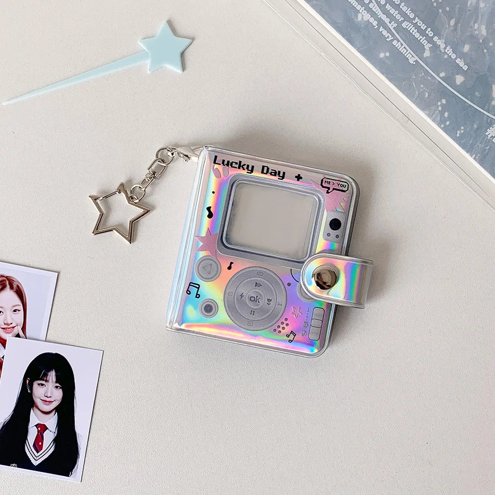 Mini Photo Album Pendant Keychain - Sparkling Girl Idol Photo Storage Card Book