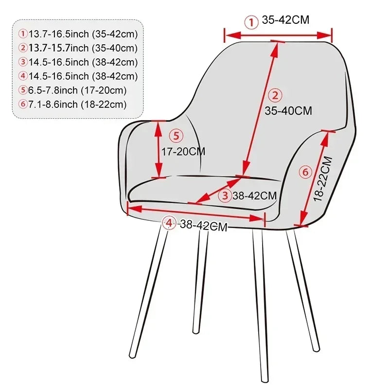 Water-Resistant Elastic Dining Chair Cover for Kitchen, Wedding & Hotel Use