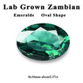 Lab Grown Zambian Emerald Cut Gemstone with Hydrothermal Growth and Certificate