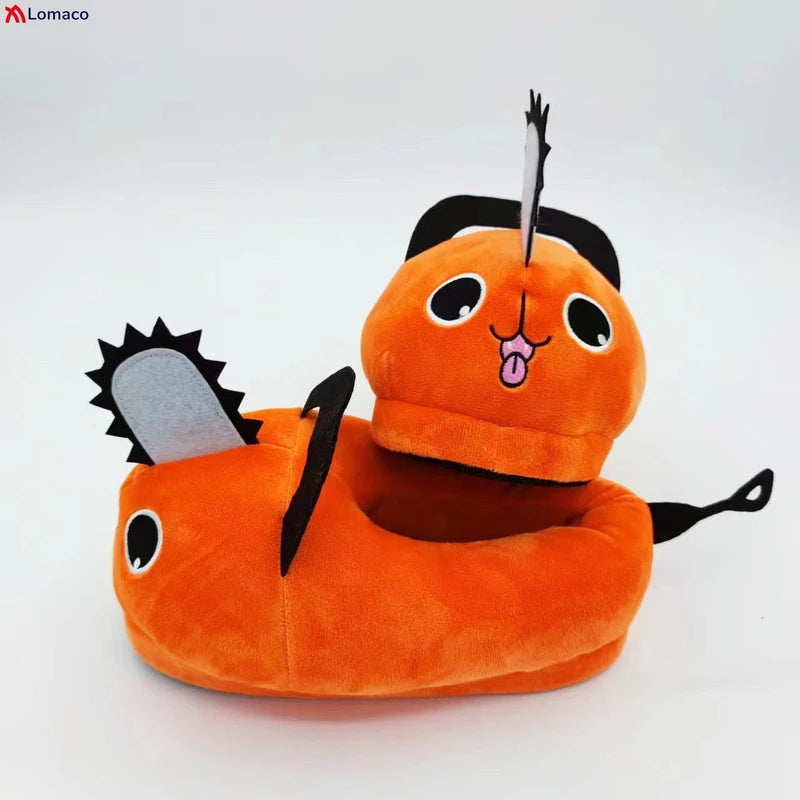 Anime Pochita Slippers Cosplay Kawaii Puppy Halloween Xmas Bedroom Shoes