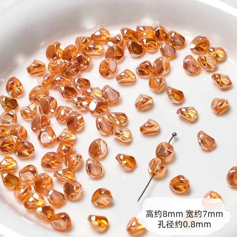 Glass Crystal Beads 8mm WaterDrop Shape Spacer Beads for Jewelry Making - Mixed Colors, 30Pcs