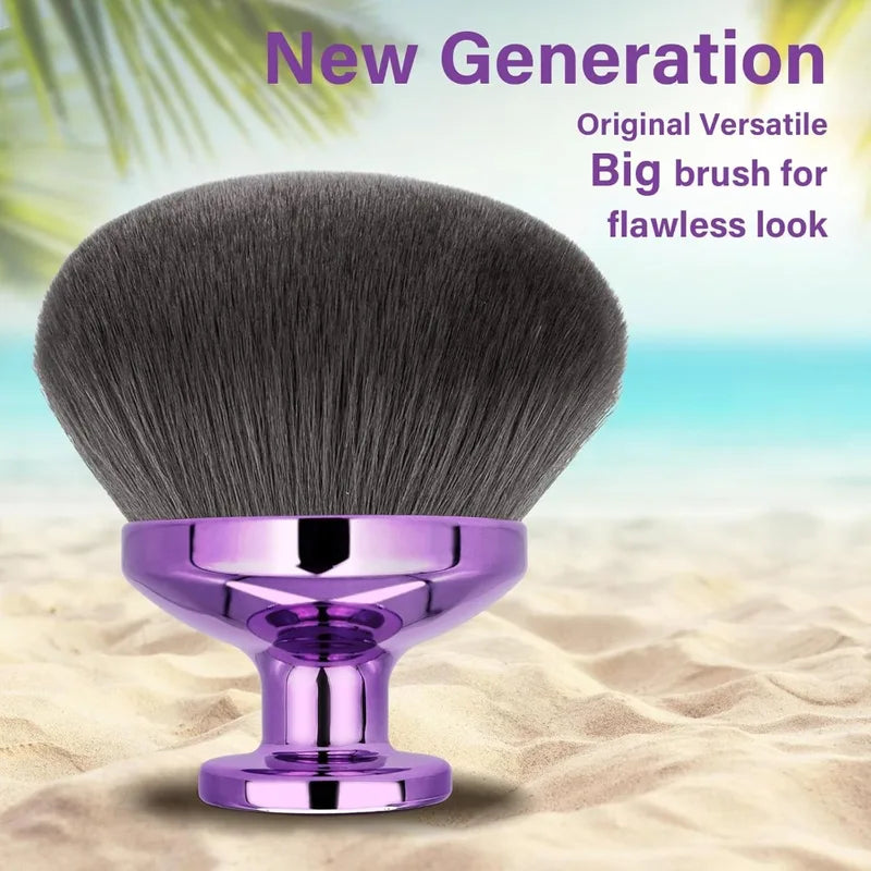 Large Body Makeup Brush for Self Tanner and Bronzer - Flawless Oval Kabuki Brush