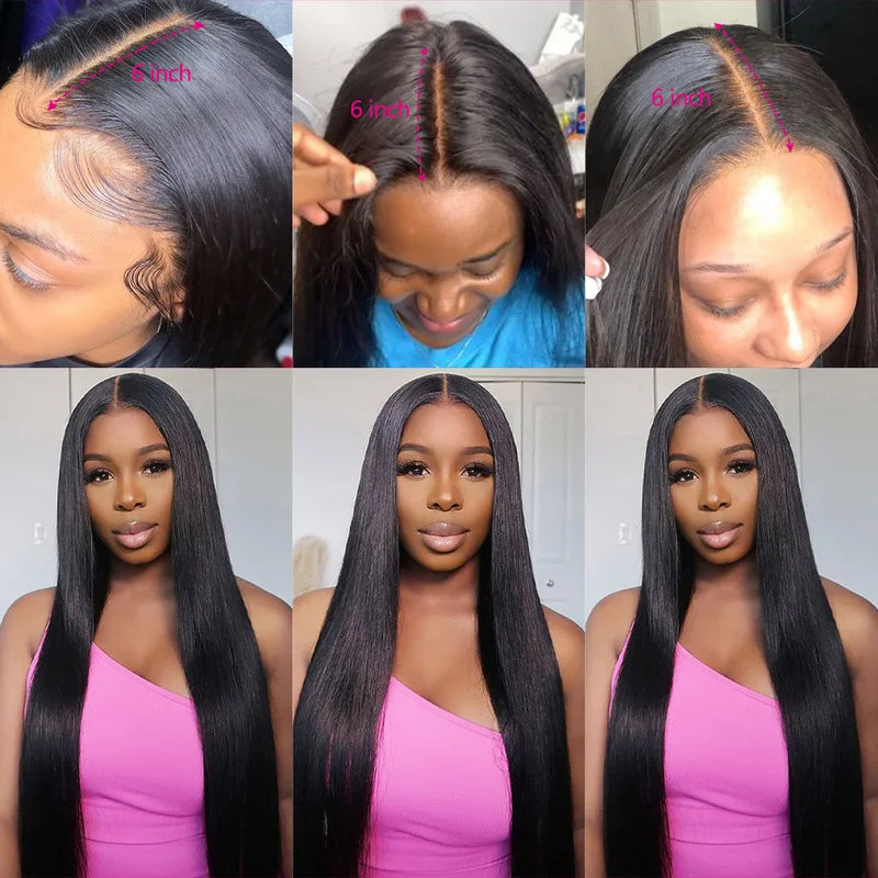 Human Hair Bundles with Closure 20 Inch Straight 100% Raw Hair Extensions