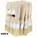 20Pcs Paint Brushes Set with Wooden Handles Durable Bristles for Painting and Home Projects