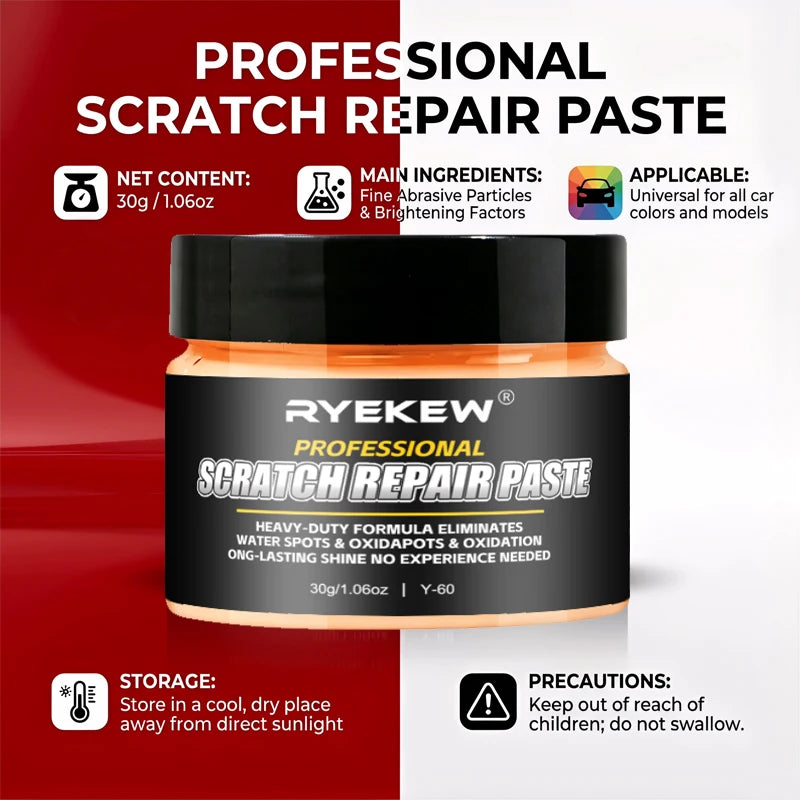 Car Scratch Remover Wax 30g - Quick & Easy Vehicle Paint Repair Kit