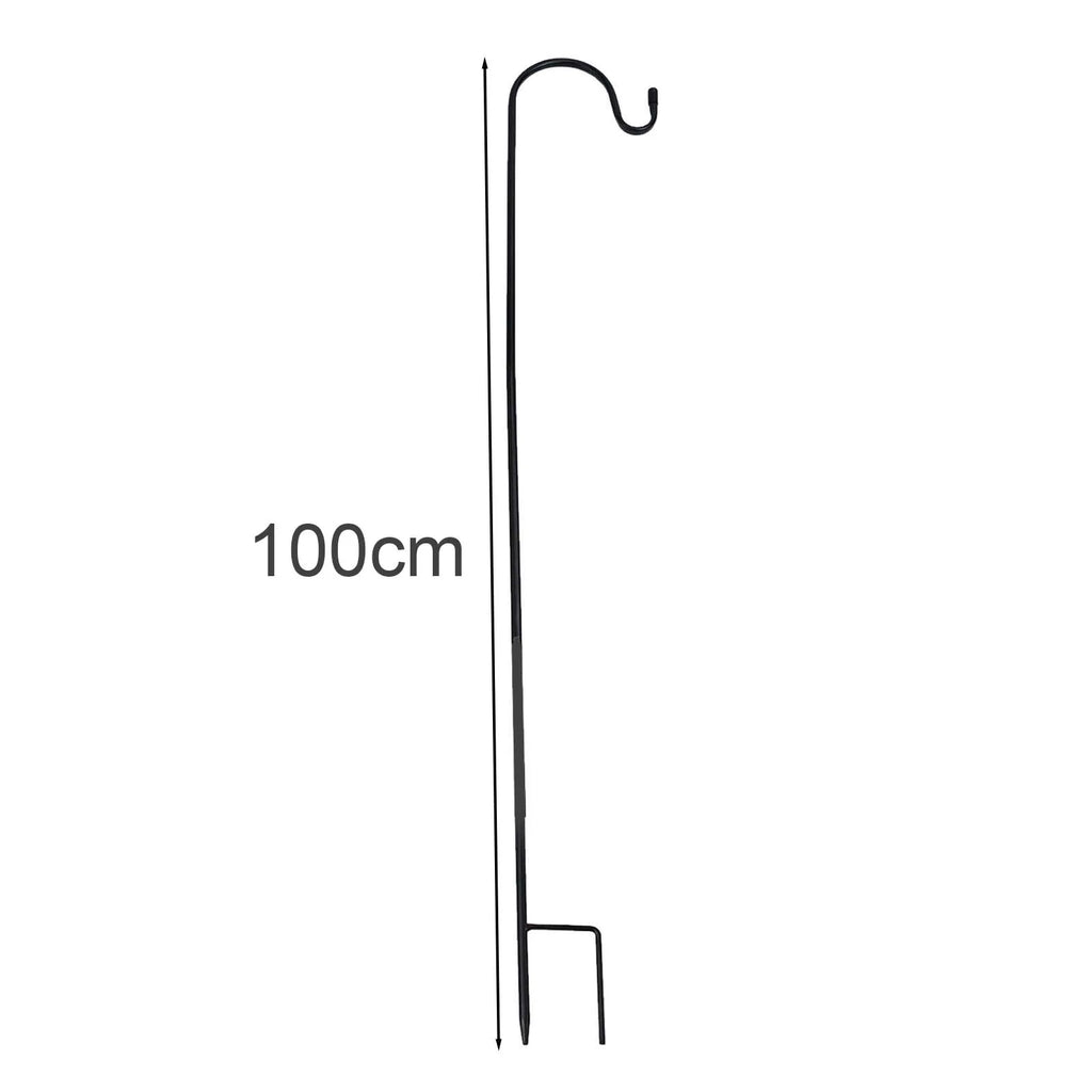 Adjustable Garden Shepherd Hook for Solar Lights Bird Feeders & Decor - Rustproof Wrought Iron, 35 Inch Tall
