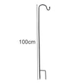 Adjustable Garden Shepherd Hook for Solar Lights Bird Feeders & Decor - Rustproof Wrought Iron, 35 Inch Tall