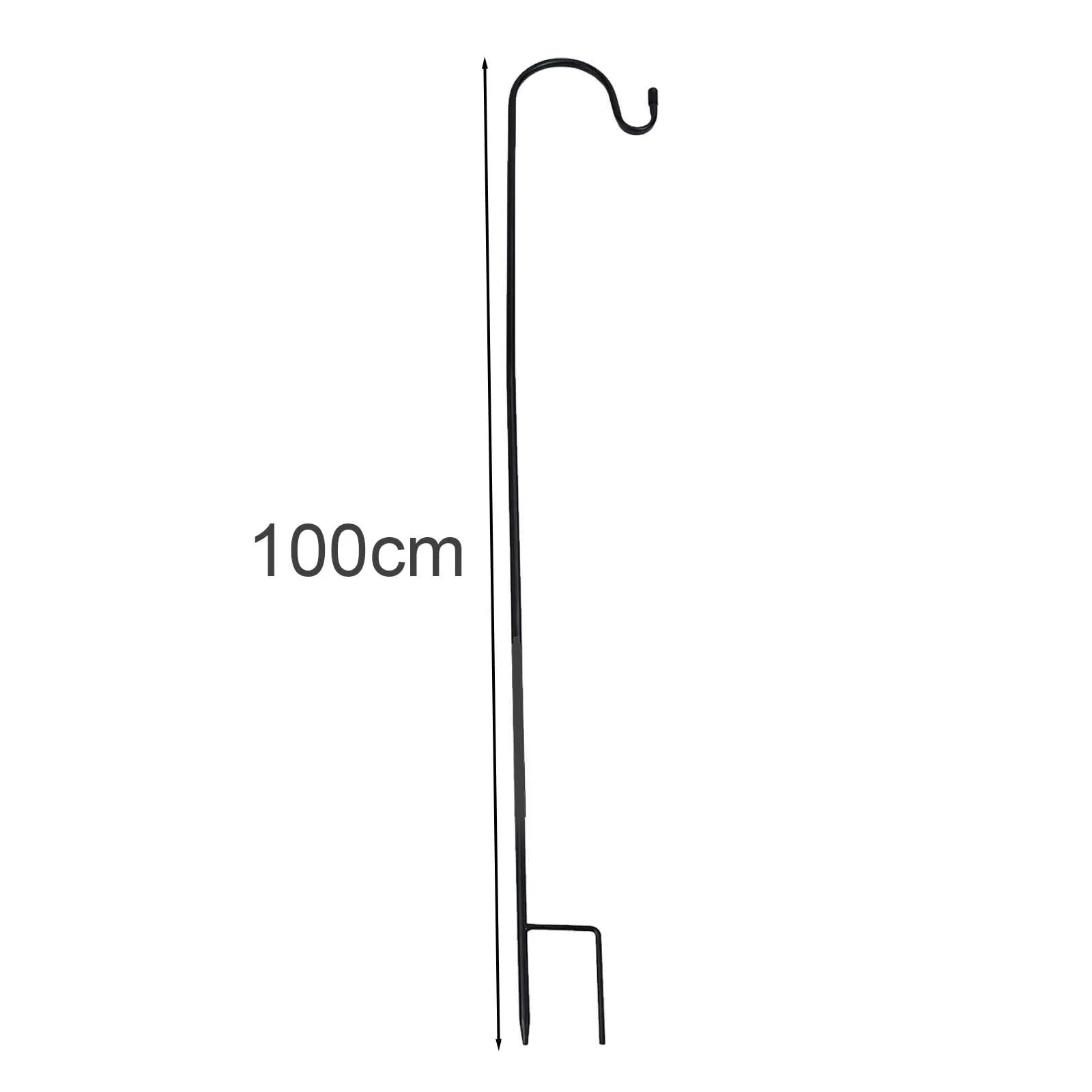 Adjustable Garden Shepherd Hook for Solar Lights Bird Feeders & Decor - Rustproof Wrought Iron, 35 Inch Tall