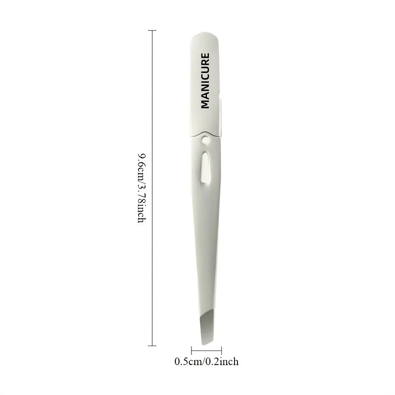 Stainless Steel Eyebrow Tweezers with Angled Tips for Hair Removal