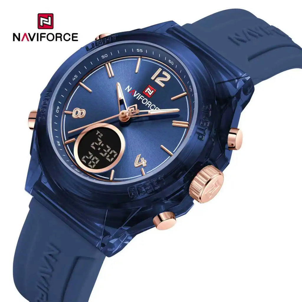 Women's Waterproof Sport Quartz Digital Watch with Dual Time Display