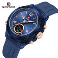Women's Waterproof Sport Quartz Digital Watch with Dual Time Display