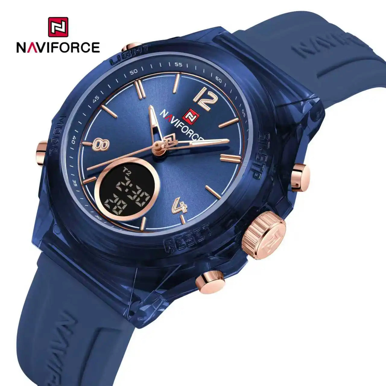 Women's Waterproof Sport Quartz Digital Watch with Dual Time Display