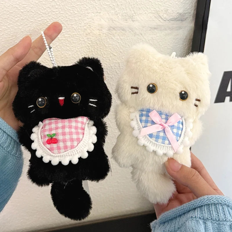 Cute Plush Toy Kitten Squeaking Pendant for Backpack & Keychain - Girl & Couple Gift