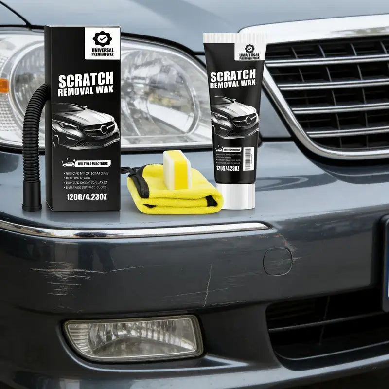 Car Scratch Removal Wax Kit - Hydrophobic Gloss & Polishing for DIY Car Care