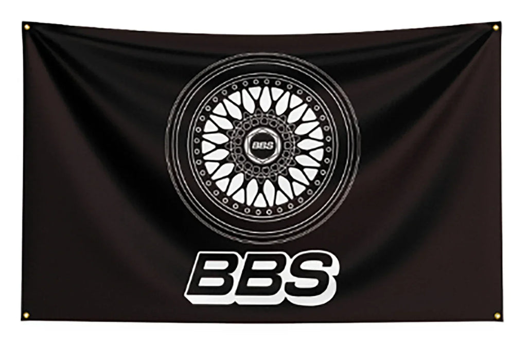 Car Wheel Flag Banner Polyester Car Decor Bunting Auto Enthusiast Room Decor