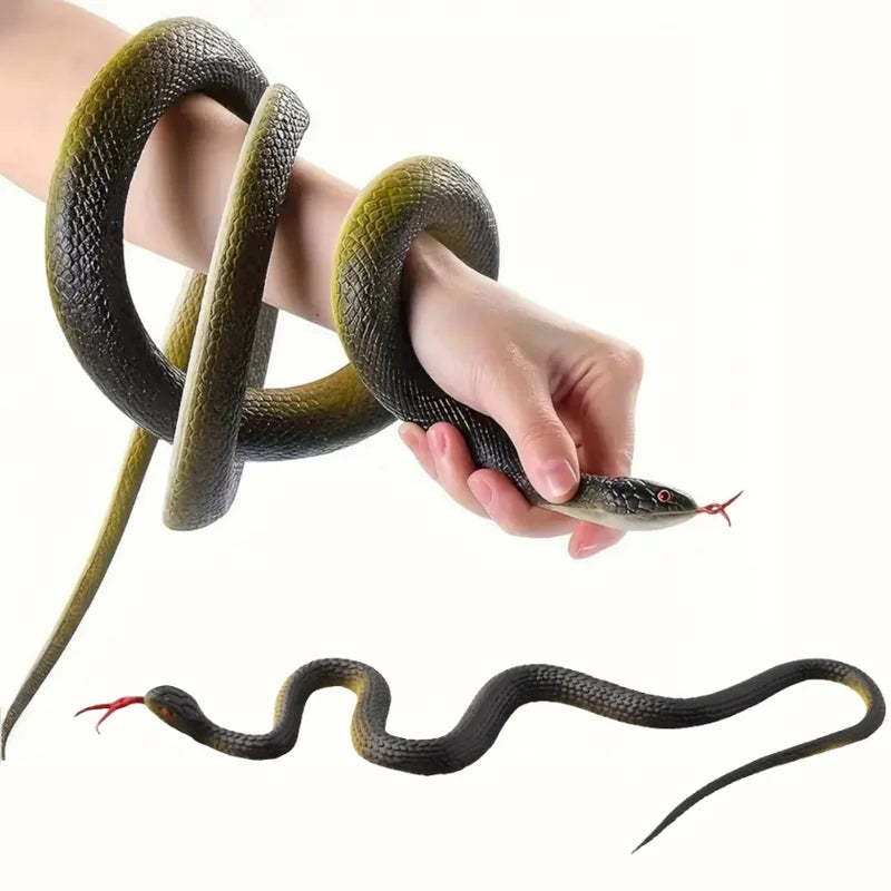 Fake Snake Prank Toy Rubber Anaconda Halloween Party Trick Accessory 22cm