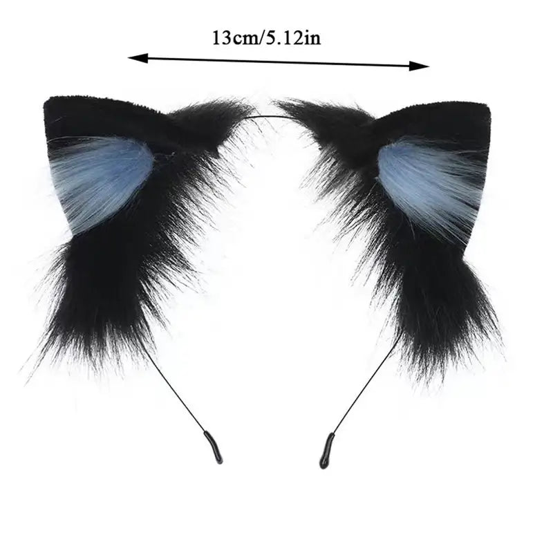 Cute Plush Cat Ear Headband for Halloween Cosplay and Parties