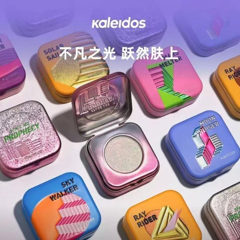 Kaleidos Space Age Prophecy Highlighter Palette Chrome Glitter Face Makeup & Diamond Powder