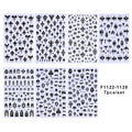 Halloween Gothic Nail Stickers 3D Letter Lace Skull Castle Manicure Decor