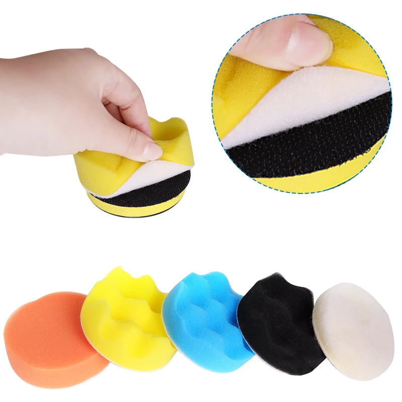 Car Polishing Sponge Pads Kit 80mm 50pcs - Buffing & Waxing Tools