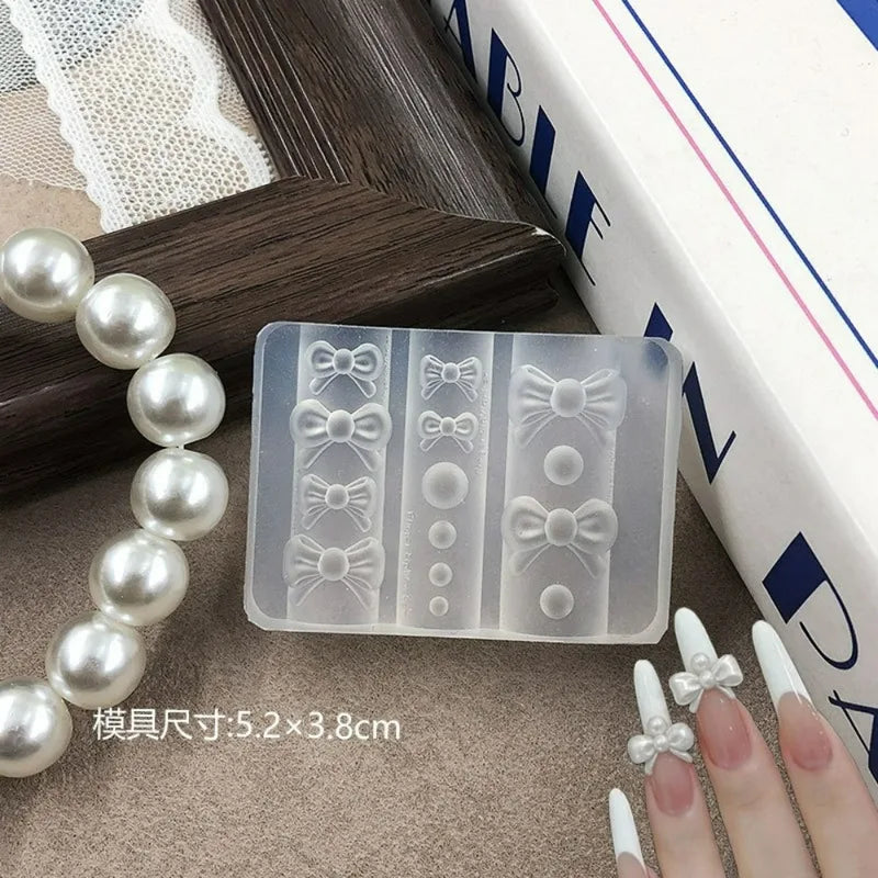 3D Nail Mold Silicone Stencils for DIY Carving & Nail Art Decor - Reusable