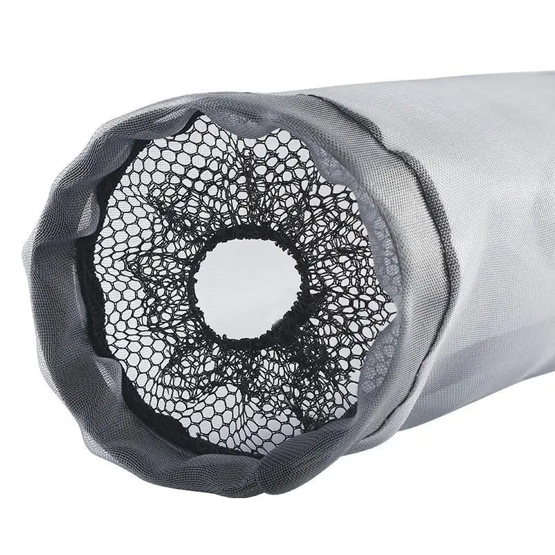 Wall Mount Mesh Storage Bag for Kitchen Garbage and Reuse - Grey