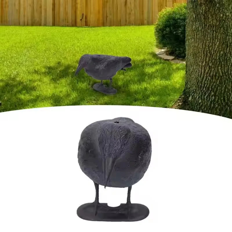 Halloween Crow Decor Plush Animal Figurine for Horror & Garden Decorations
