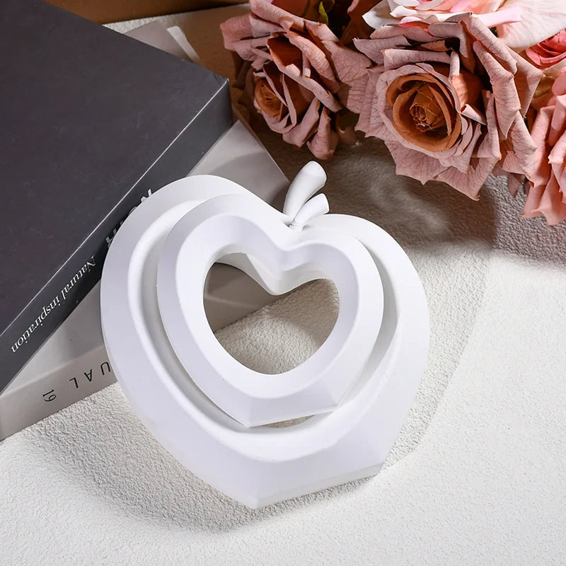 DIY Hollow Apple Ornament Silicone Mold for Epoxy Resin Desktop Art Decoration