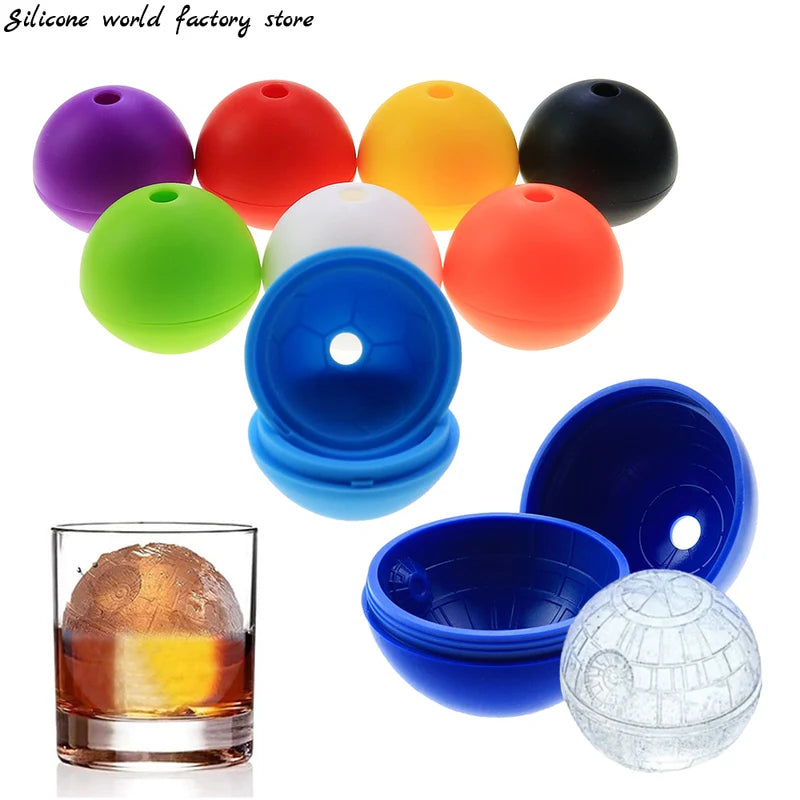 Silicone Ice Cube Mold Sphere Ball Tray for Frozen Desserts & DIY Crafts