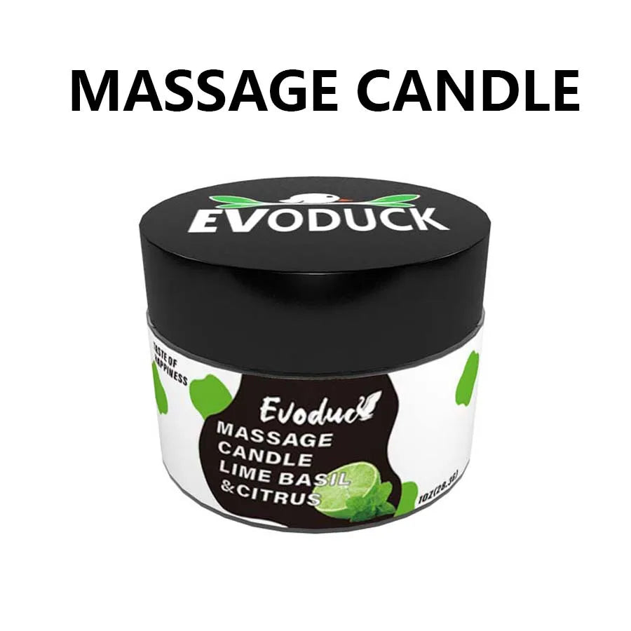 Massage Oil Candle Jasmine with Soy Wax for Relaxation and Skin Care - Couples Gift