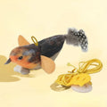 Indoor Interactive Cat Bird Toy with Sound Teaser Wall Hanging Plush Plaything