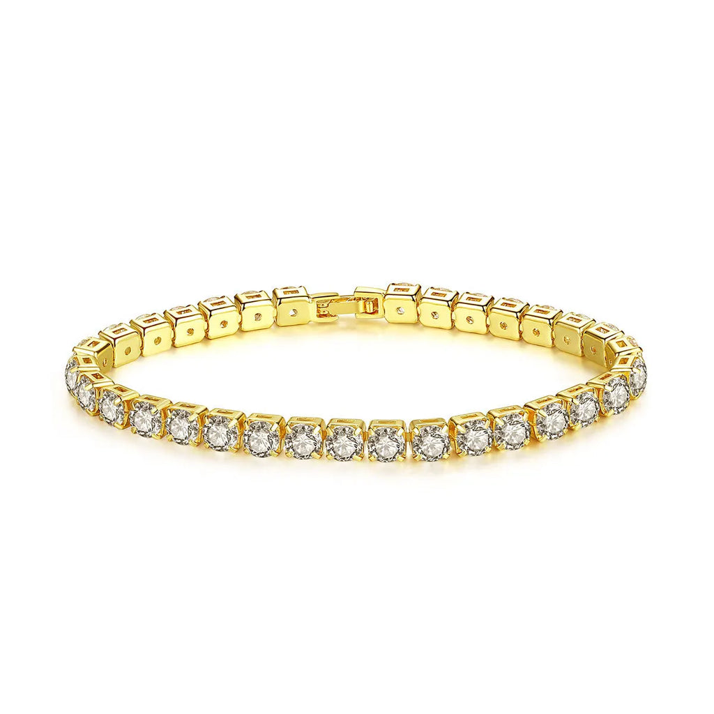 Women's Zirconia Tennis Bracelet Crystal Charm Wedding Jewelry Thin Chain
