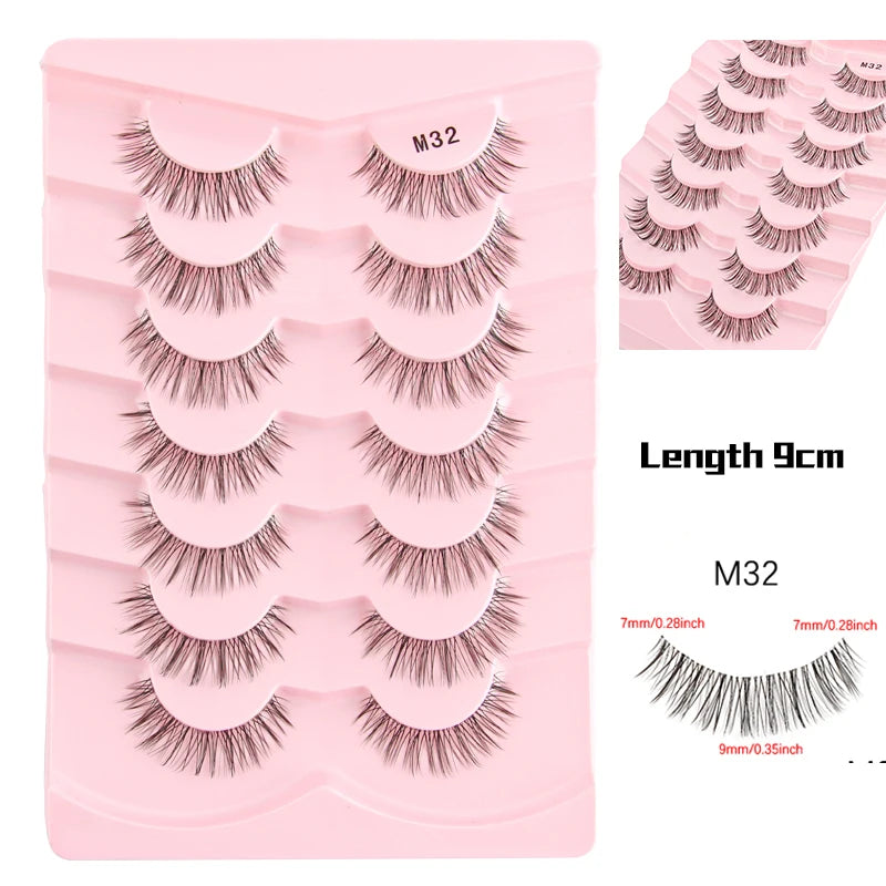 False Eyelash Set 3/5/7 Pairs Long Natural Mink Lashes for Daily Makeup