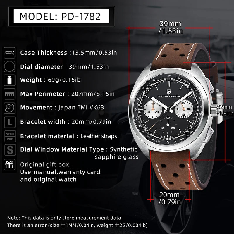 Men's Chronograph Watch with Luminous Hands and Waterproof Design - Multiple Colors