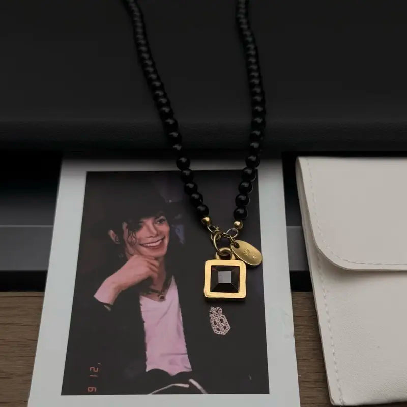 Vintage Michael Jackson Beaded Necklace Cosplay Prop - MJ Souvenir Gift