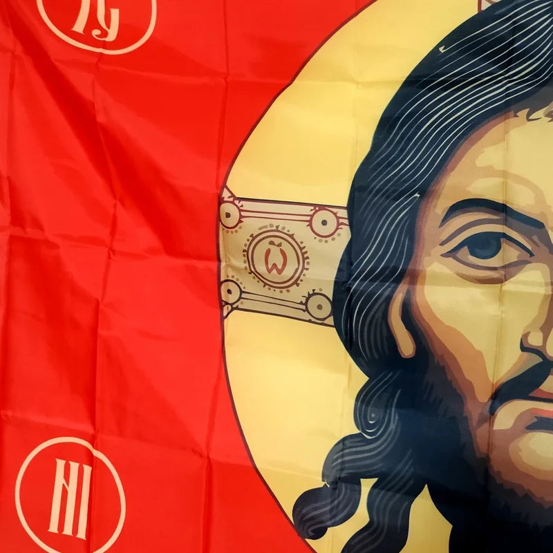 Religious Jesus Flag Banner Outdoor Indoor Decor 90x150cm Polyester Faith Flag