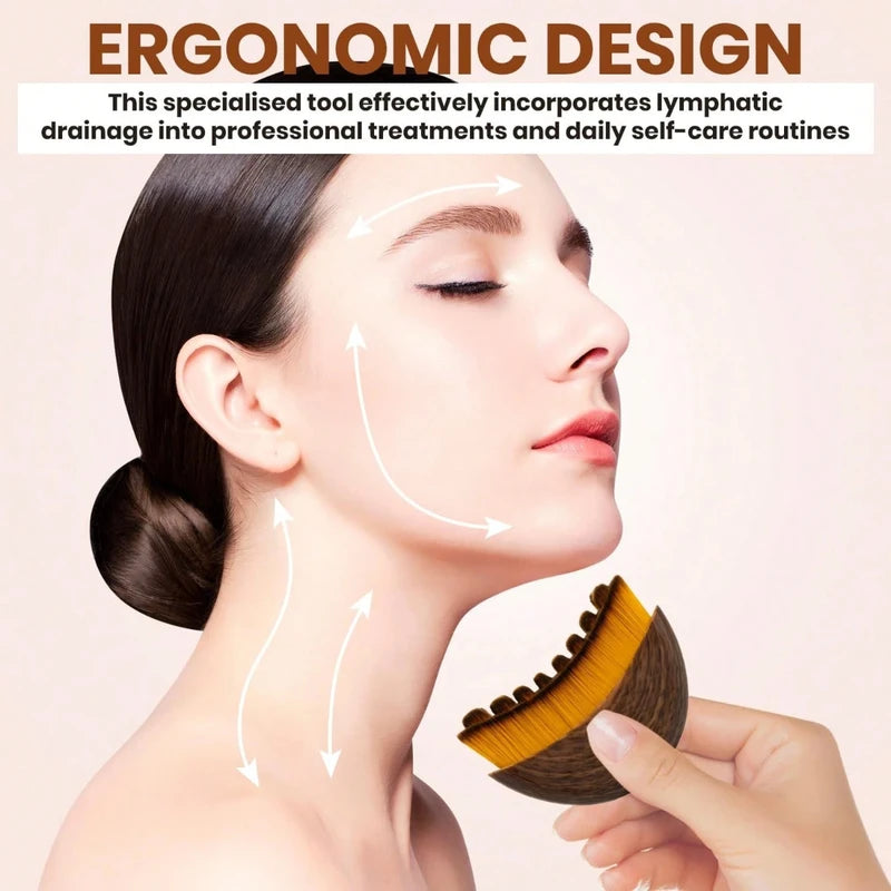 Lymphatic Face Contour Brush for Jawline & Chin Sculpting, Drainage Massager