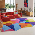 Colorful Irregular Shape Rug for Living Room Bedroom Lounge - Washable Non-Slip Floor Mat