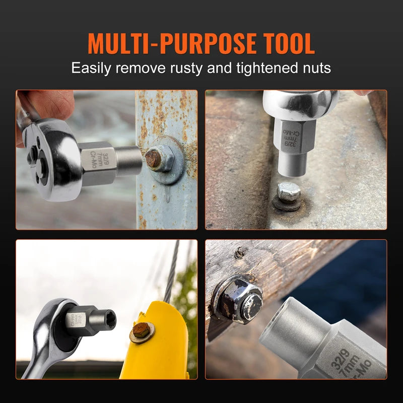 29-Piece Bolt Extractor Set for Rusted Nuts and Bolts - Heavy Duty Steel
