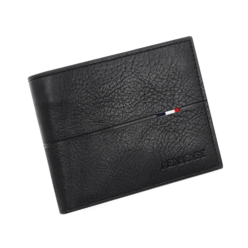 Slim Men Wallets with Zipper Card Holder - Short PU Leather Coin Purse