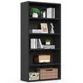 5-Tier Wooden Bookshelf Bookcase Stand - Adjustable Storage & Open Shelves