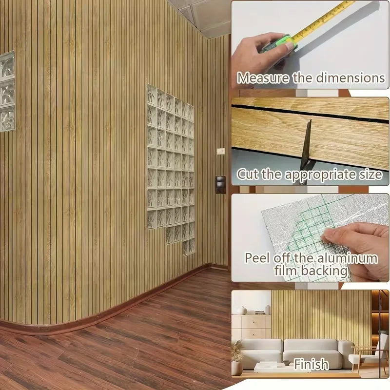 Self-Adhesive 3D Wood Grain Wall Panels for Ceiling and Wall Decor